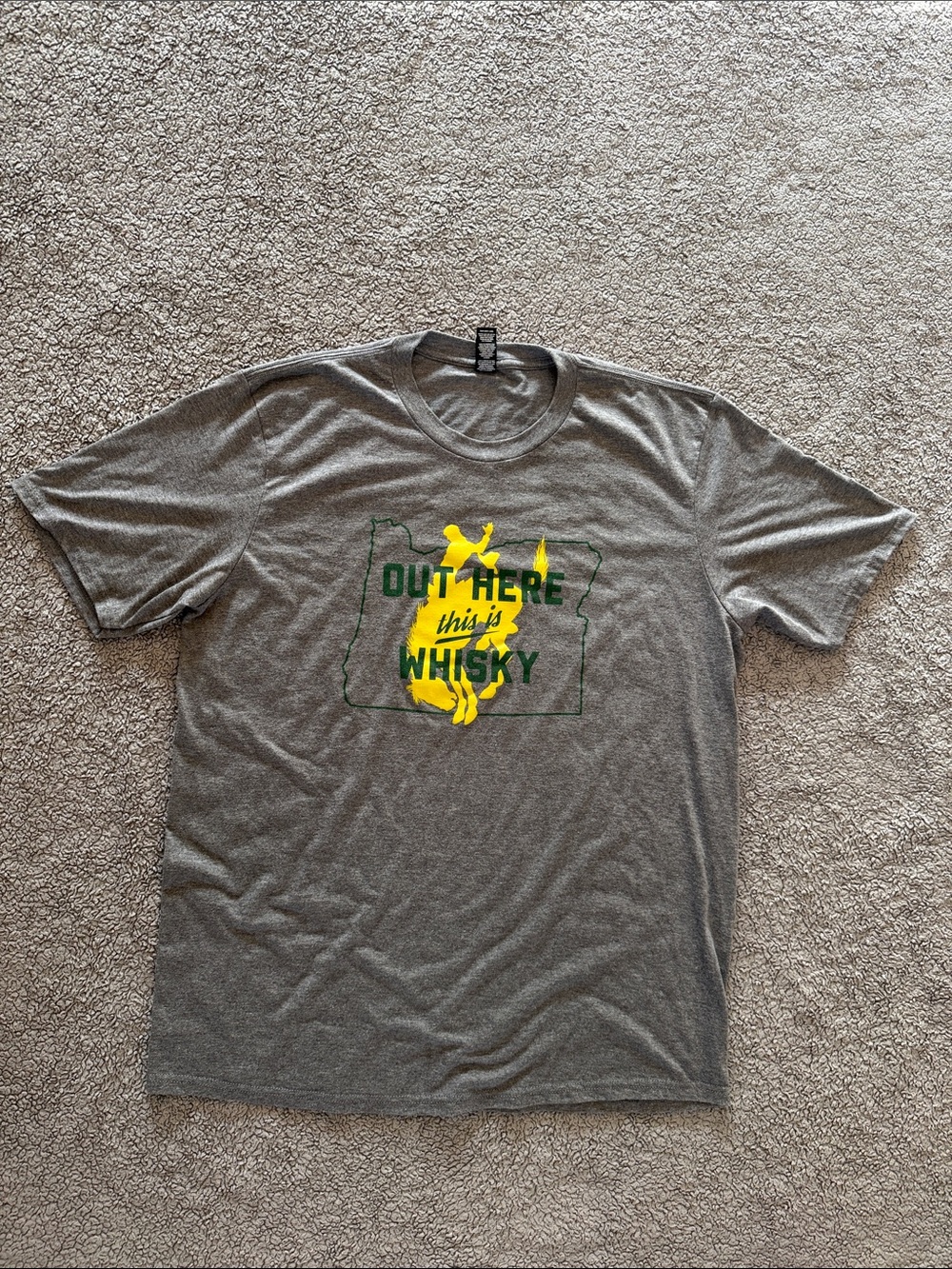 Pendleton whisky District Men's Gray Tee with Yellow Graphic